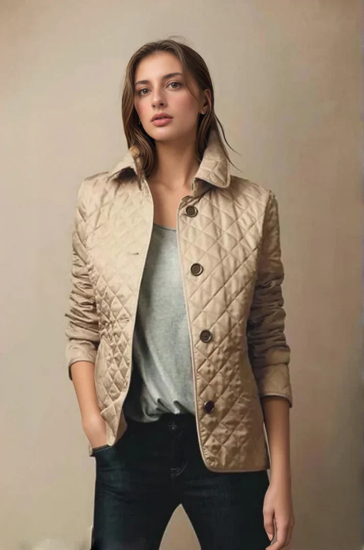 Sandré | Stylish Quilted Jacket - Classic Button-Up Design with Lightweight Warmth