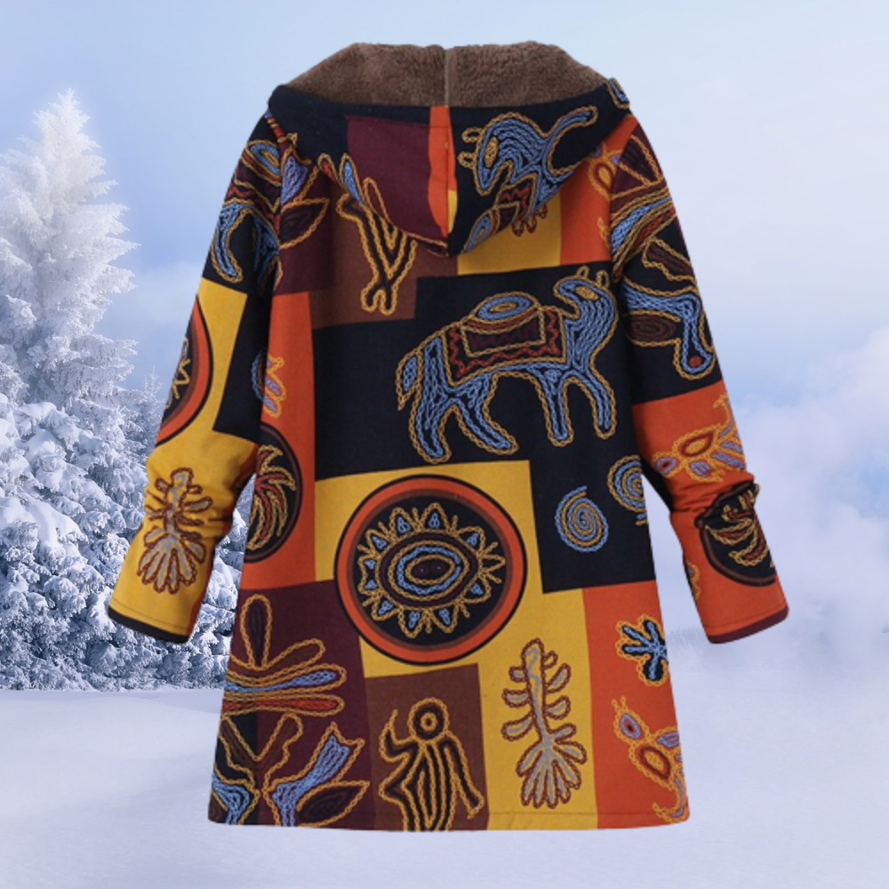 Warm Floral Winter Jacket With Padded Insulation For Cold-Zomer Jassen-NaLani