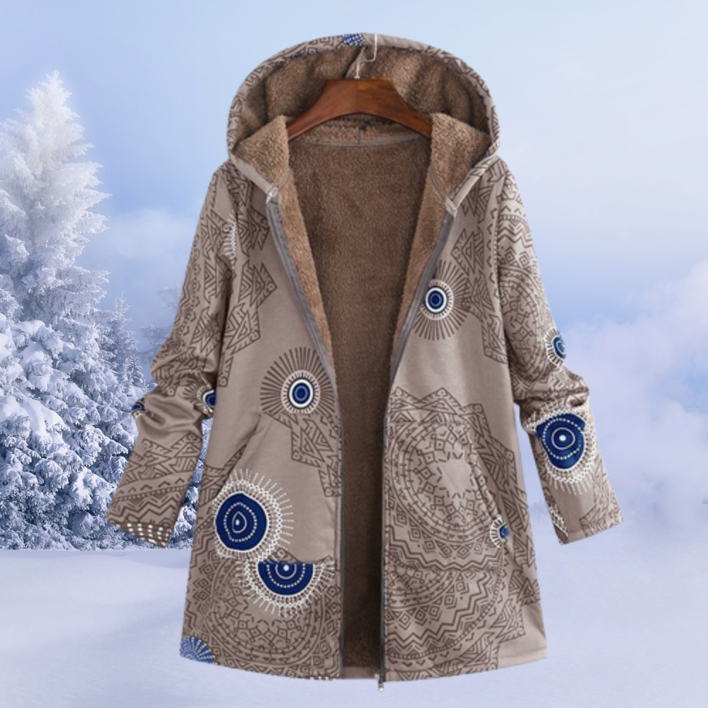 Warm Floral Winter Jacket With Padded Insulation For Cold-Zomer Jassen-NaLani