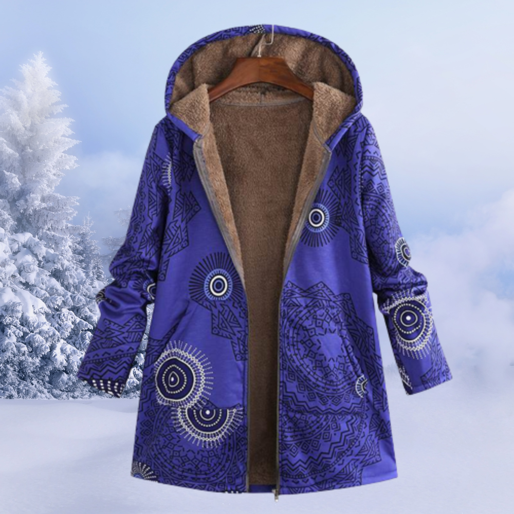 Warm Floral Winter Jacket With Padded Insulation For Cold-Zomer Jassen-NaLani