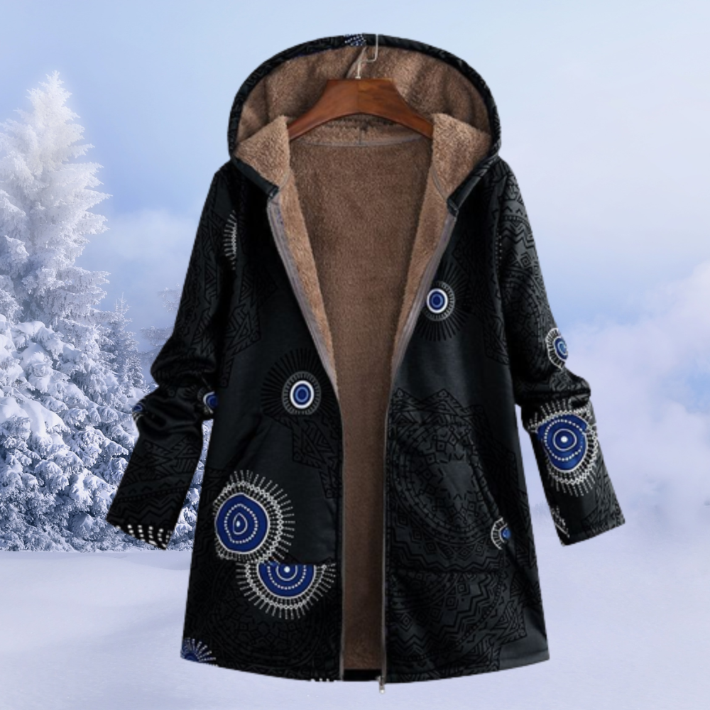 Warm Floral Winter Jacket With Padded Insulation For Cold-Zomer Jassen-NaLani