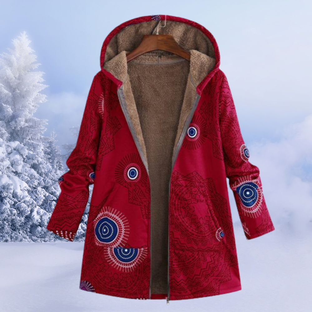 Warm Floral Winter Jacket With Padded Insulation For Cold-Zomer Jassen-NaLani