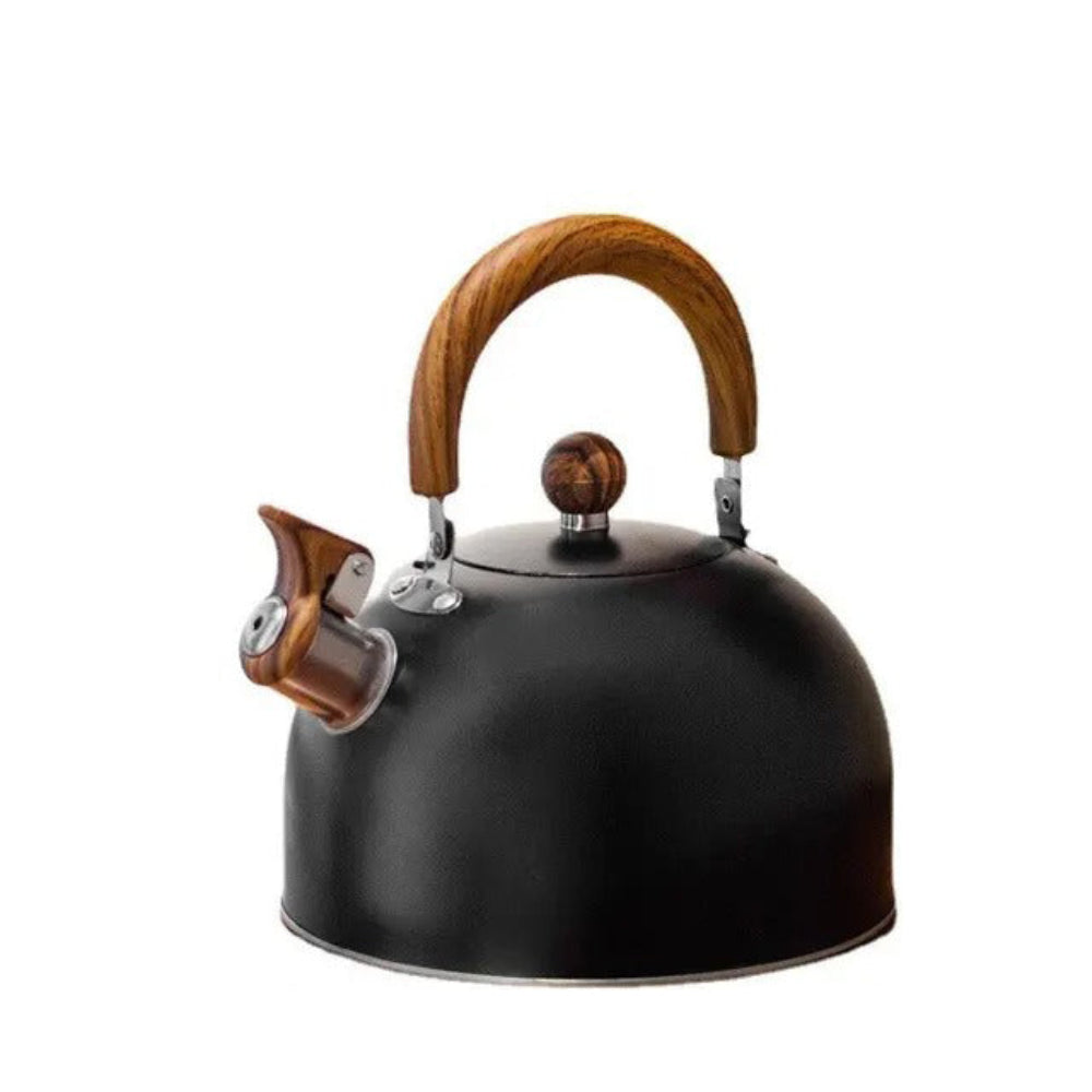 Elegant Whistling Stainless Steel Kettle Quick Boil Fast Black 3L NALANI