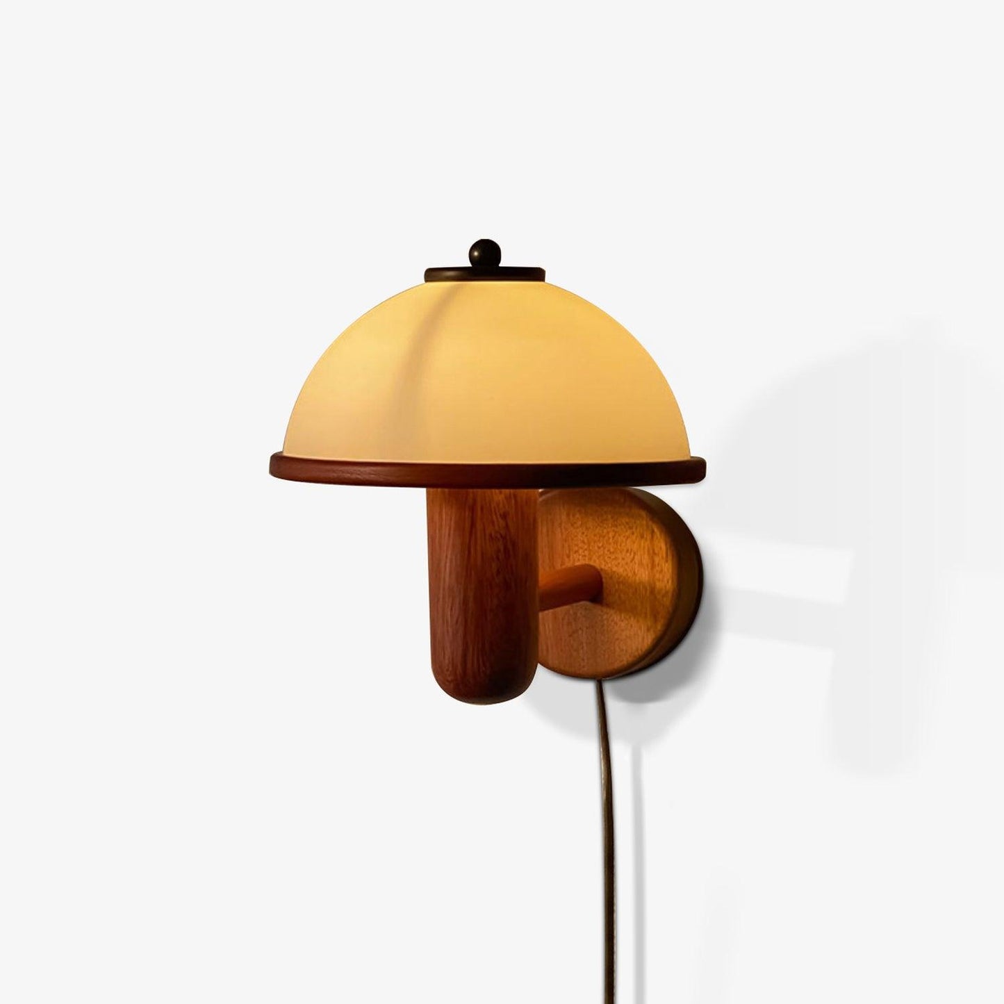 Oak Wood Mushroom Wall Lamp Ambient Living Room Light NALANI