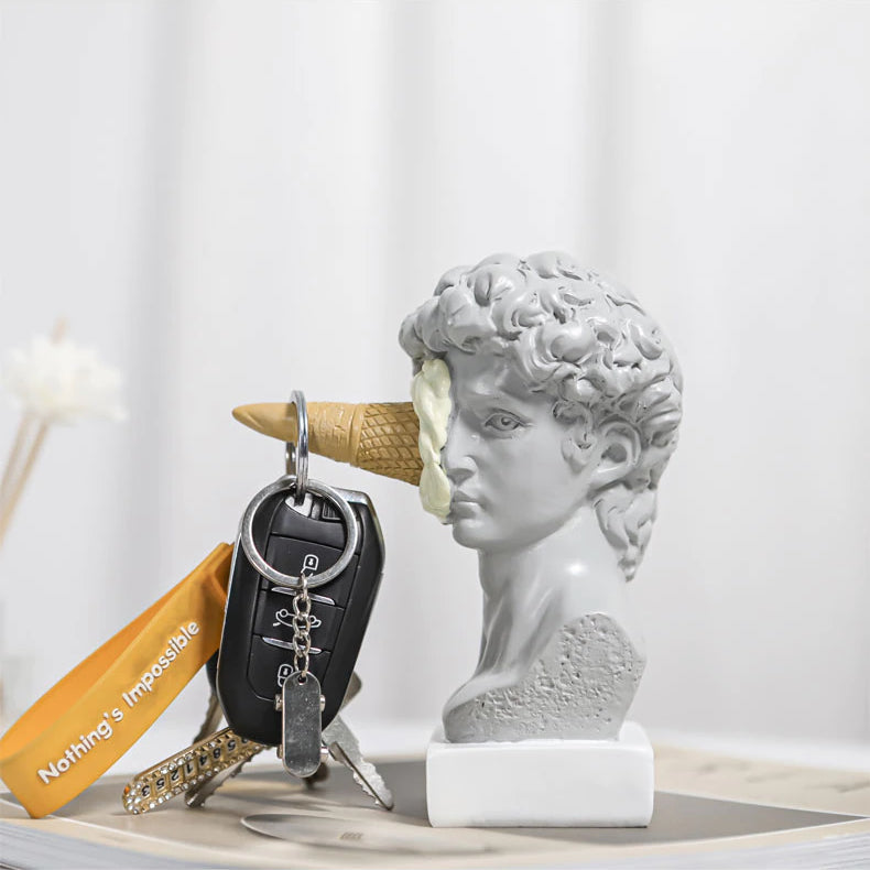David Ice Cream Statue Home Decor for Creative Bookshelf Display NaLani