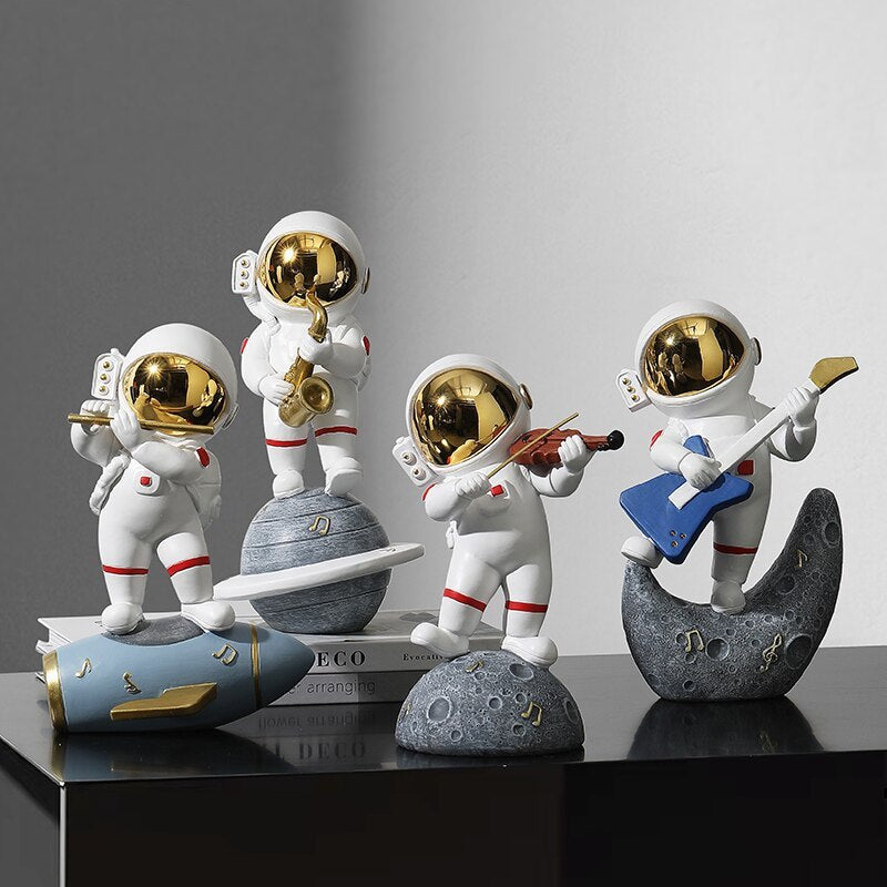 Astronaut Jazz Band Decorative Art Piece for Unique Home Decor NaLani