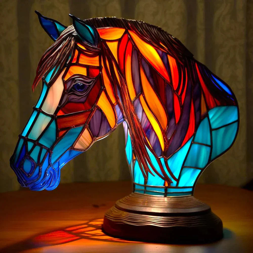 Artistic Glass Lamp with Unique Animal Designs for Stylish Decor Horse 15CM NaLani