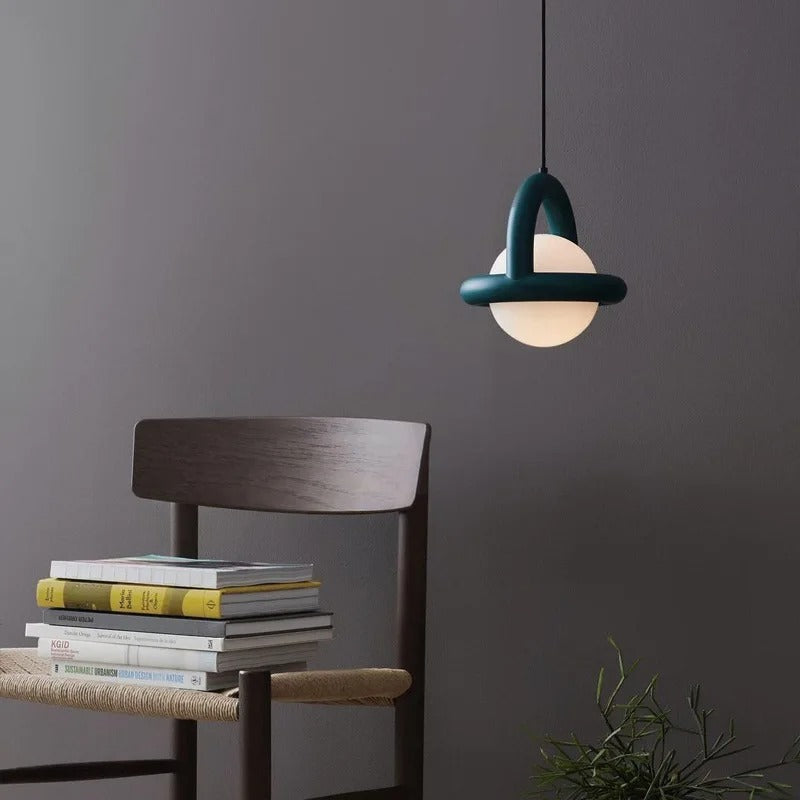 Acrylic Pendant Light With Colorful Globe Finish And LED NALANI