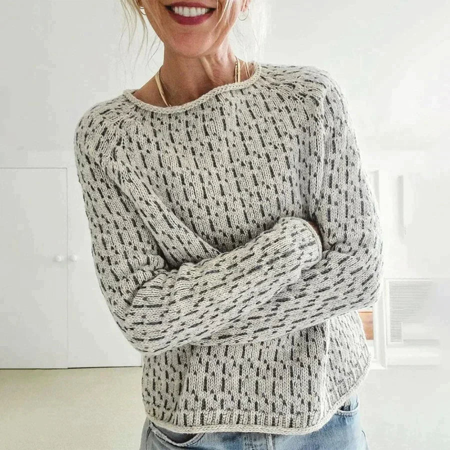 Women's elegant round neck sweater - Molara
