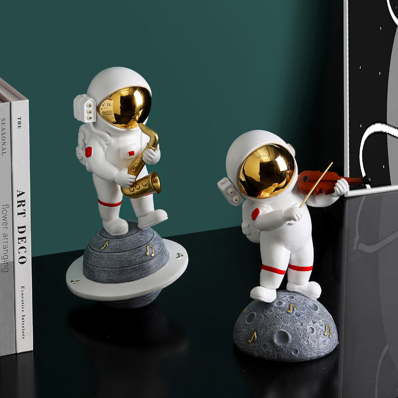Astronaut Jazz Band Decorative Art Piece for Unique Home Decor NaLani