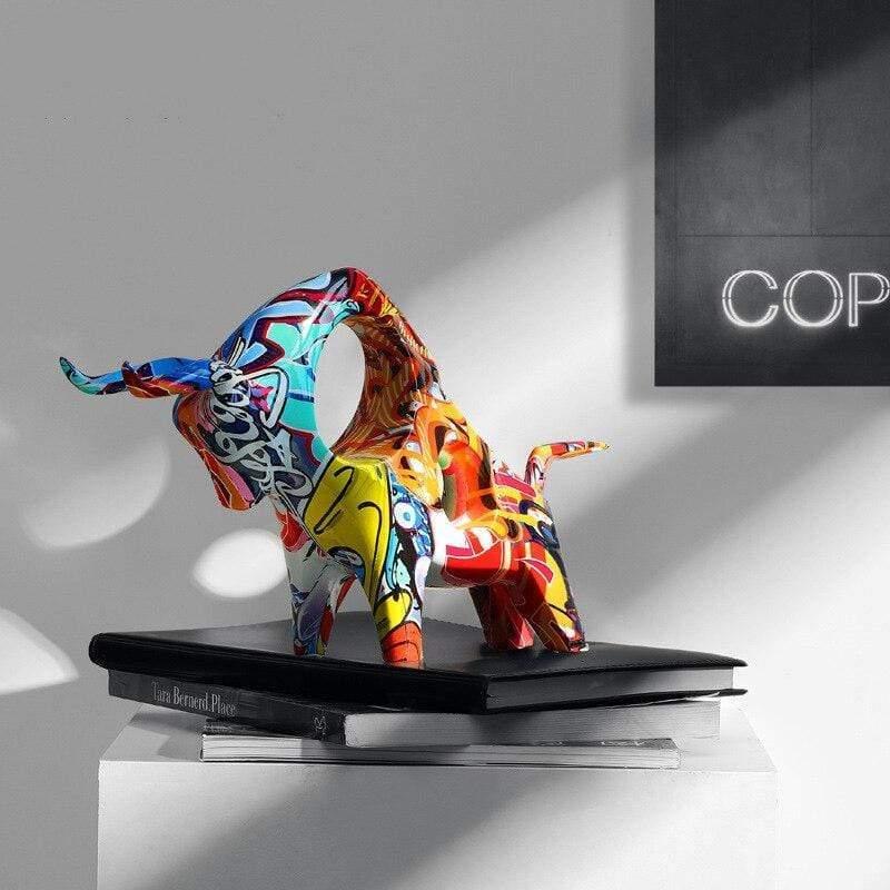 Resin Angus Sculpture in Two Sizes for Elegant Home Decor Slate Guard NALANI