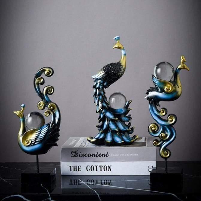 Unique Peacock Sculpture for Creative Home Decor and Elegant Spaces NALANI