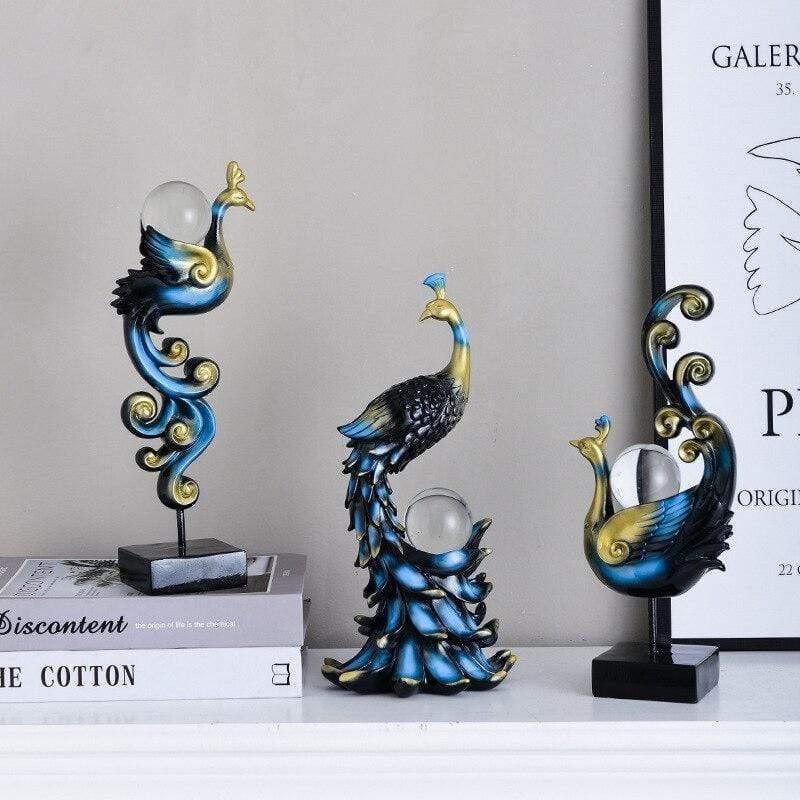 Unique Peacock Sculpture for Creative Home Decor and Elegant Spaces NALANI