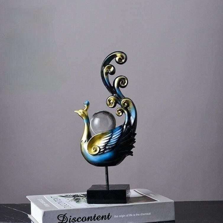 Unique Peacock Sculpture for Creative Home Decor and Elegant Spaces Nova Tail NALANI