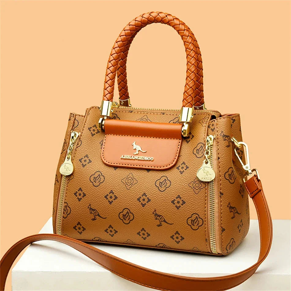 Elegant Vegan Leather Bag For Women With Durable Design Khaki NALANI