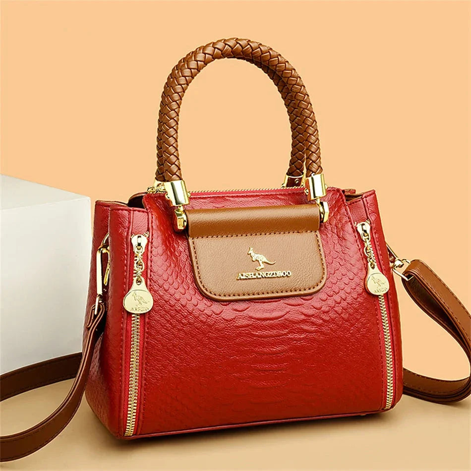 Elegant Vegan Leather Bag For Women With Durable Design Red NALANI