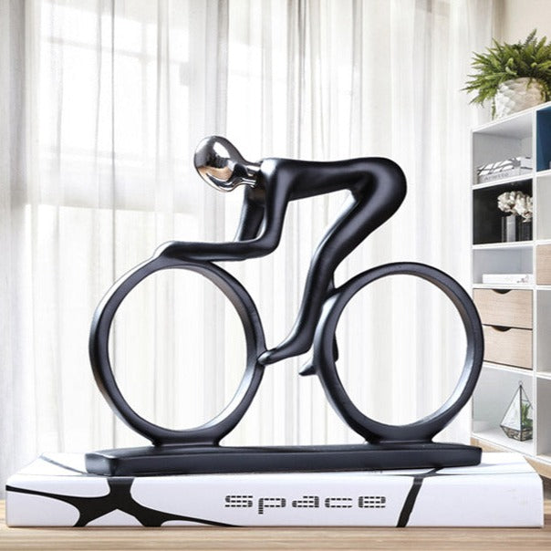 ArtCreativ | Nordic Abstract Cyclist Sculpture - Unique Home Decor Piece NaLani