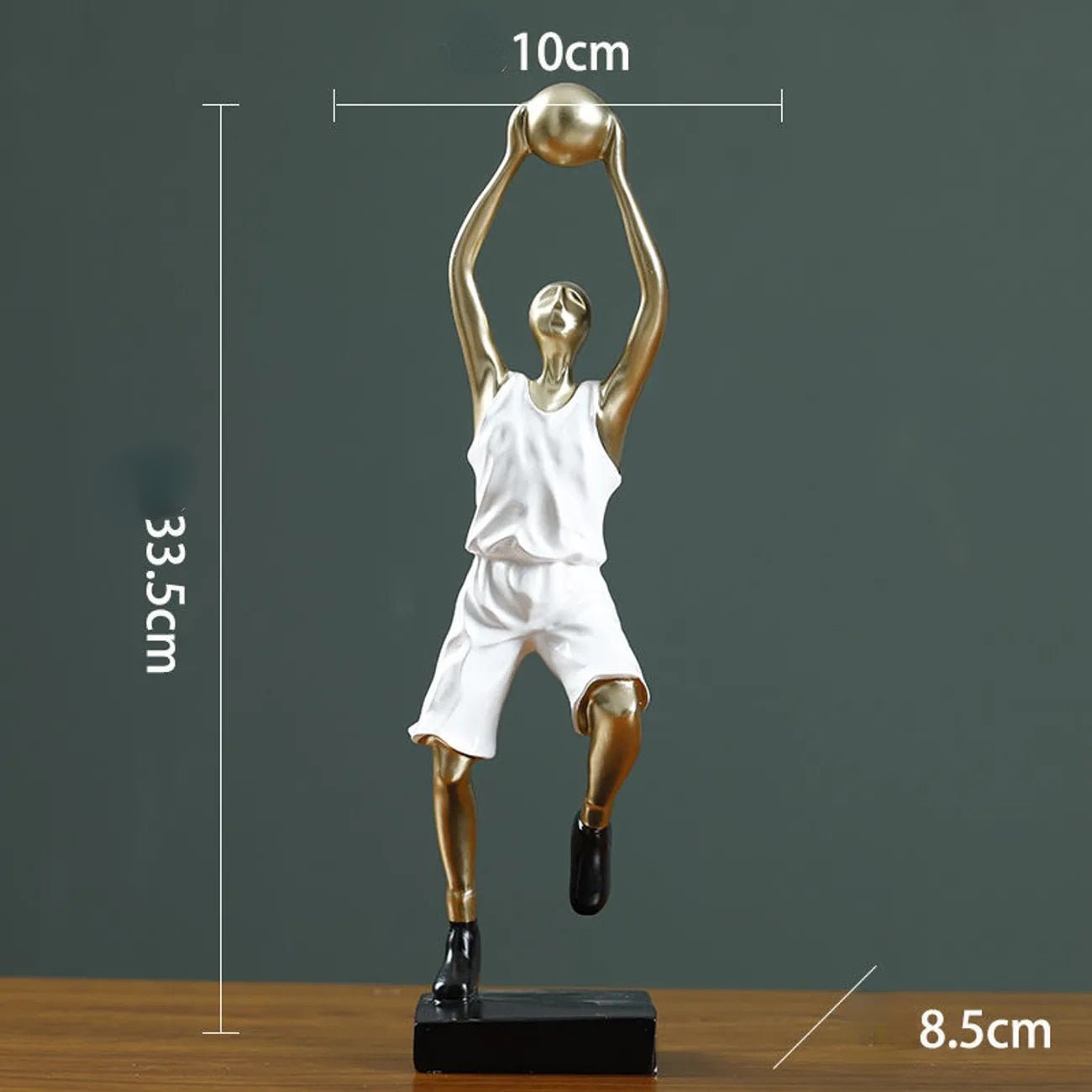 Basketball Player Home Decor Ornaments for Sports Enthusiasts White Throwing NALANI
