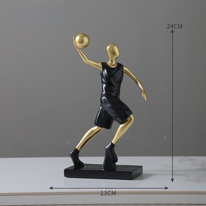 Basketball Player Home Decor Ornaments for Sports Enthusiasts Black Throwing NALANI