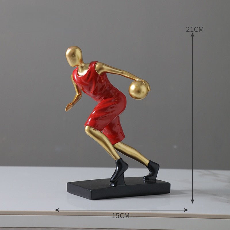 Basketball Player Home Decor Ornaments for Sports Enthusiasts Red Sprinting NALANI