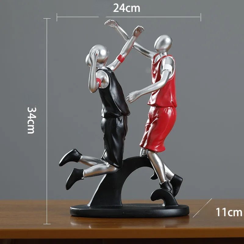 Basketball Player Home Decor Ornaments for Sports Enthusiasts Set of 2 Silver 2 NALANI