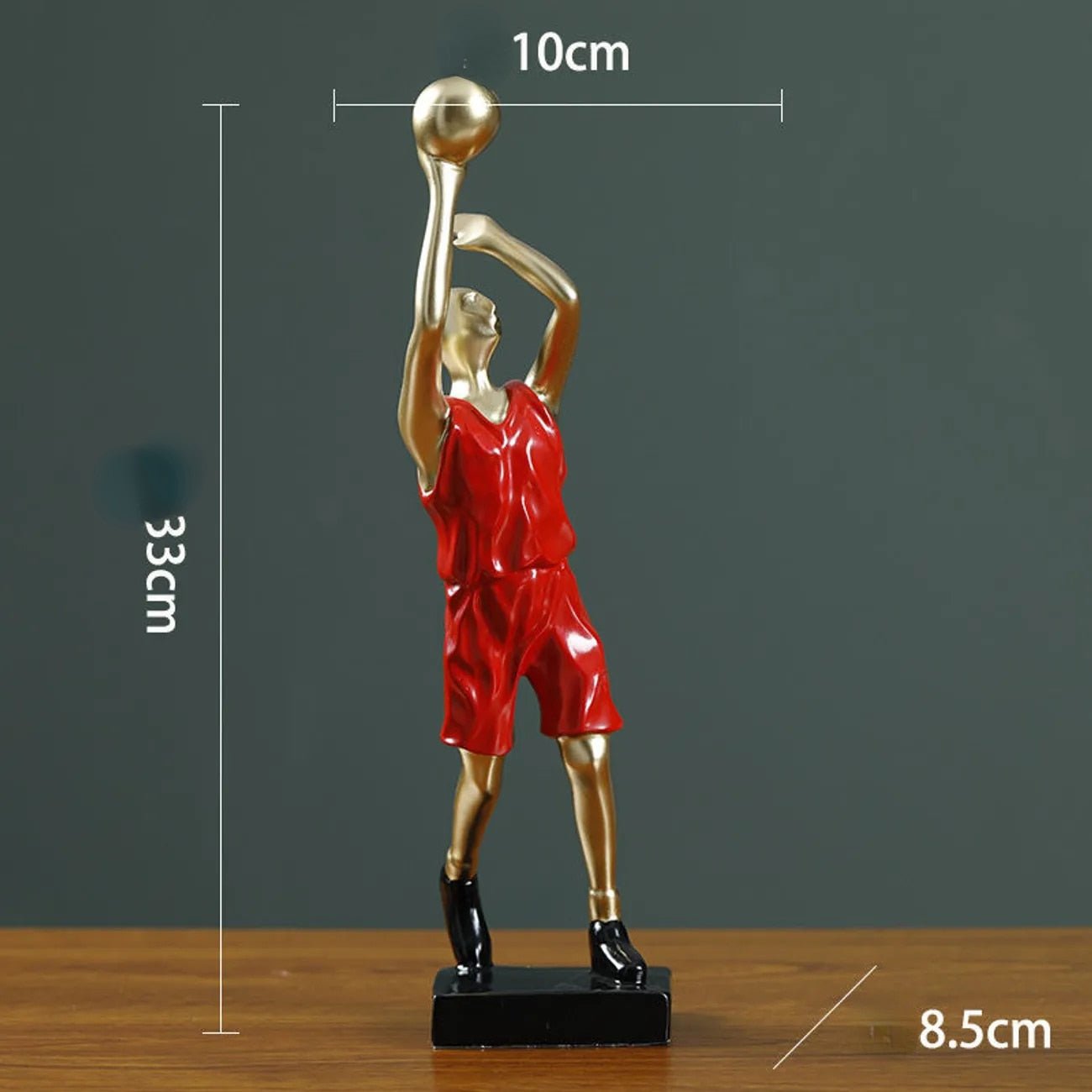 Basketball Player Home Decor Ornaments for Sports Enthusiasts Red Throwing NALANI