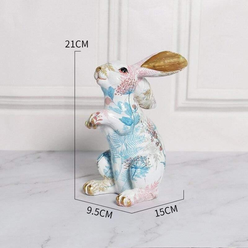 Rabbit Decor Sculpture for Home and Garden Decoration Accents Willow Nudge NALANI