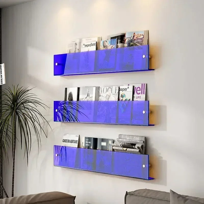 Wall Mounted PVC Shelves For Books And Magazines Storage NALANI