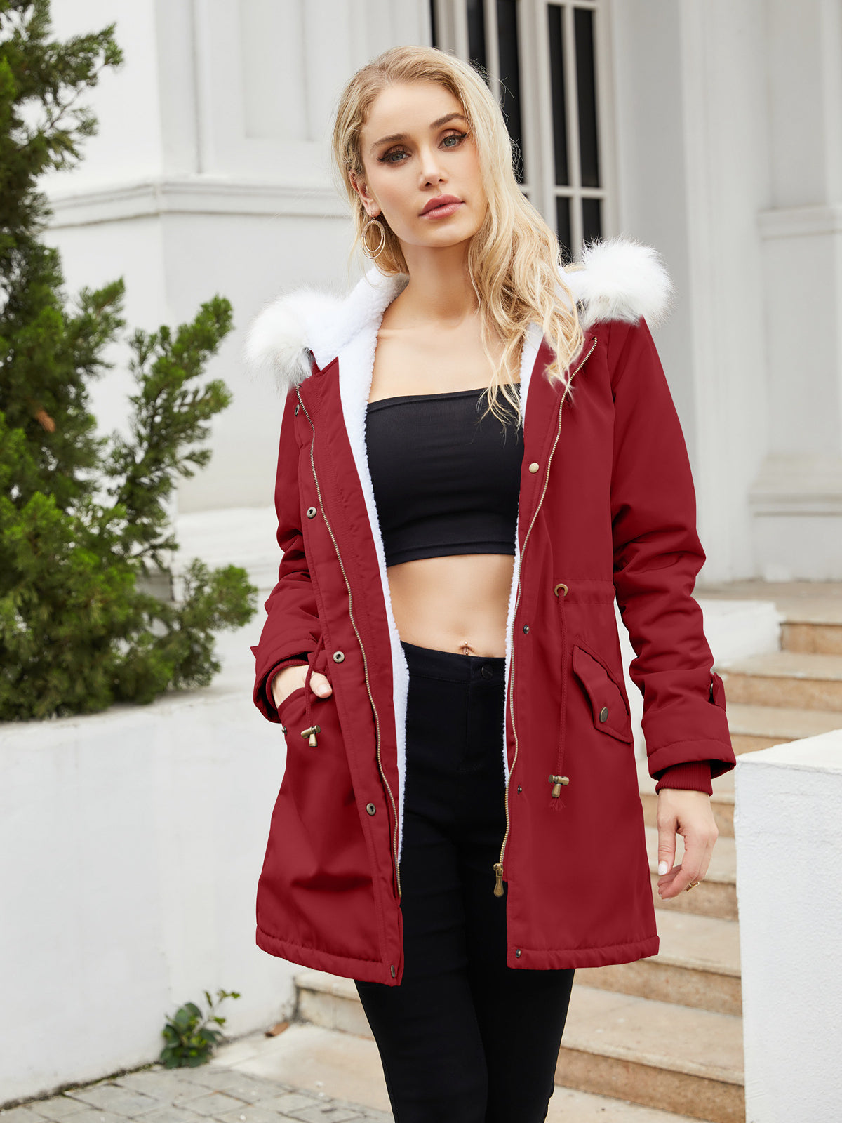 Warm Elegant Womens Winter Parka With Cozy Lining Comfort NALANI