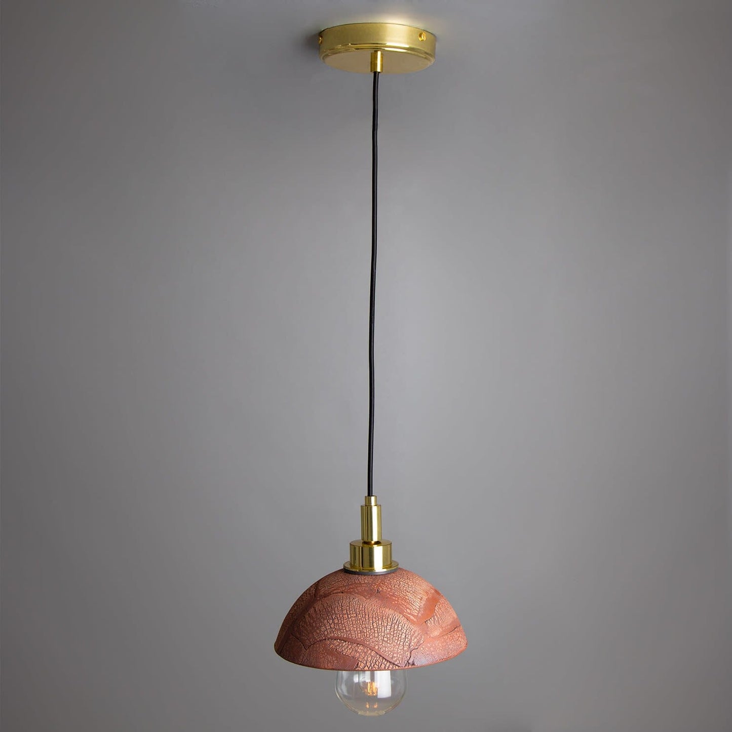 Ceramic Fiorani Casa | Bathroom Pendant Light 20cm, Red Iron IP44 NaLani