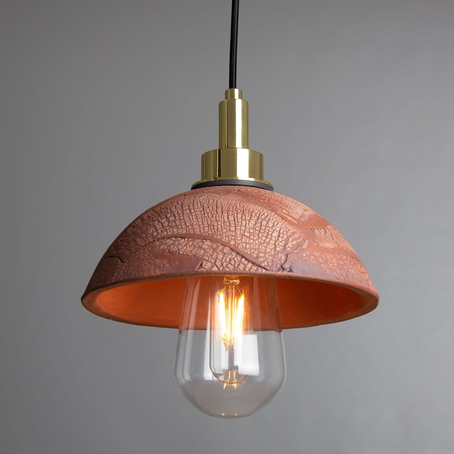 Ceramic Fiorani Casa | Bathroom Pendant Light 20cm, Red Iron IP44 NaLani