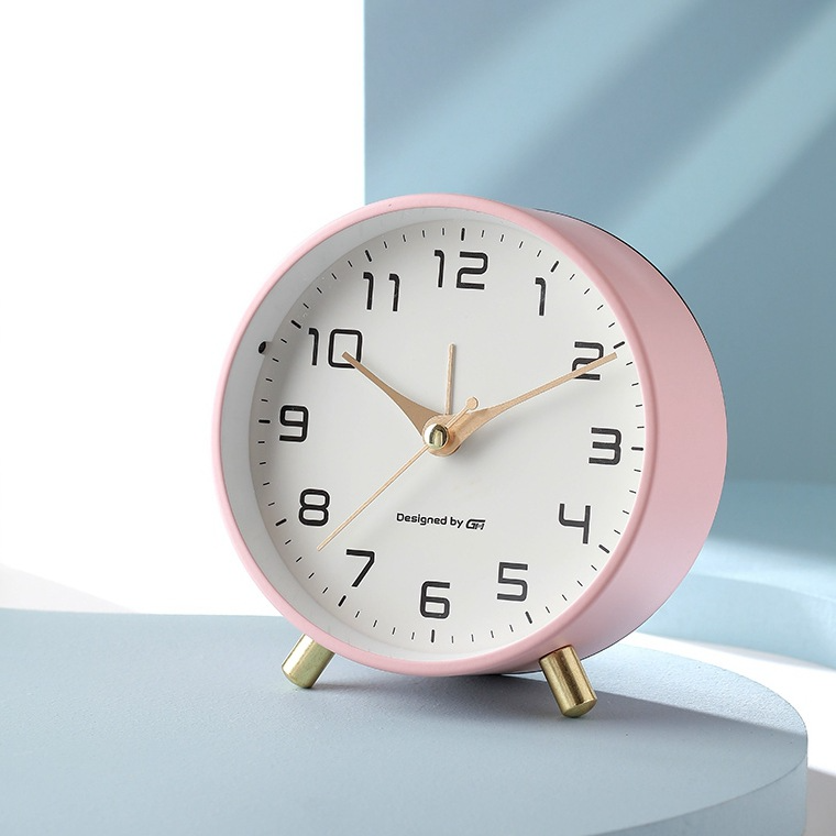 Cirquio | Modern Scandinavian Silent Table Clock for Elegant Home Decor Pink NaLani