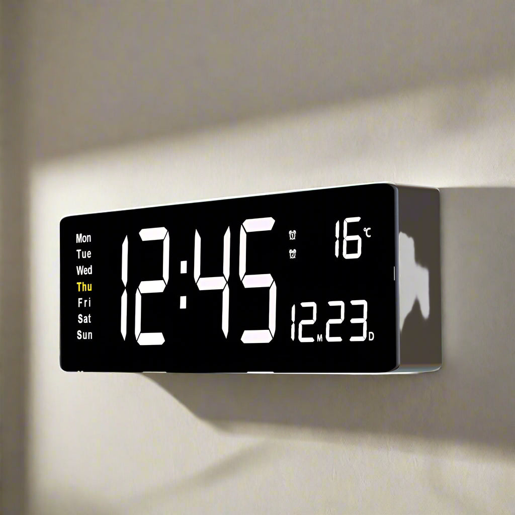 Colourful Acrylic Digital Clock L -White NaLani