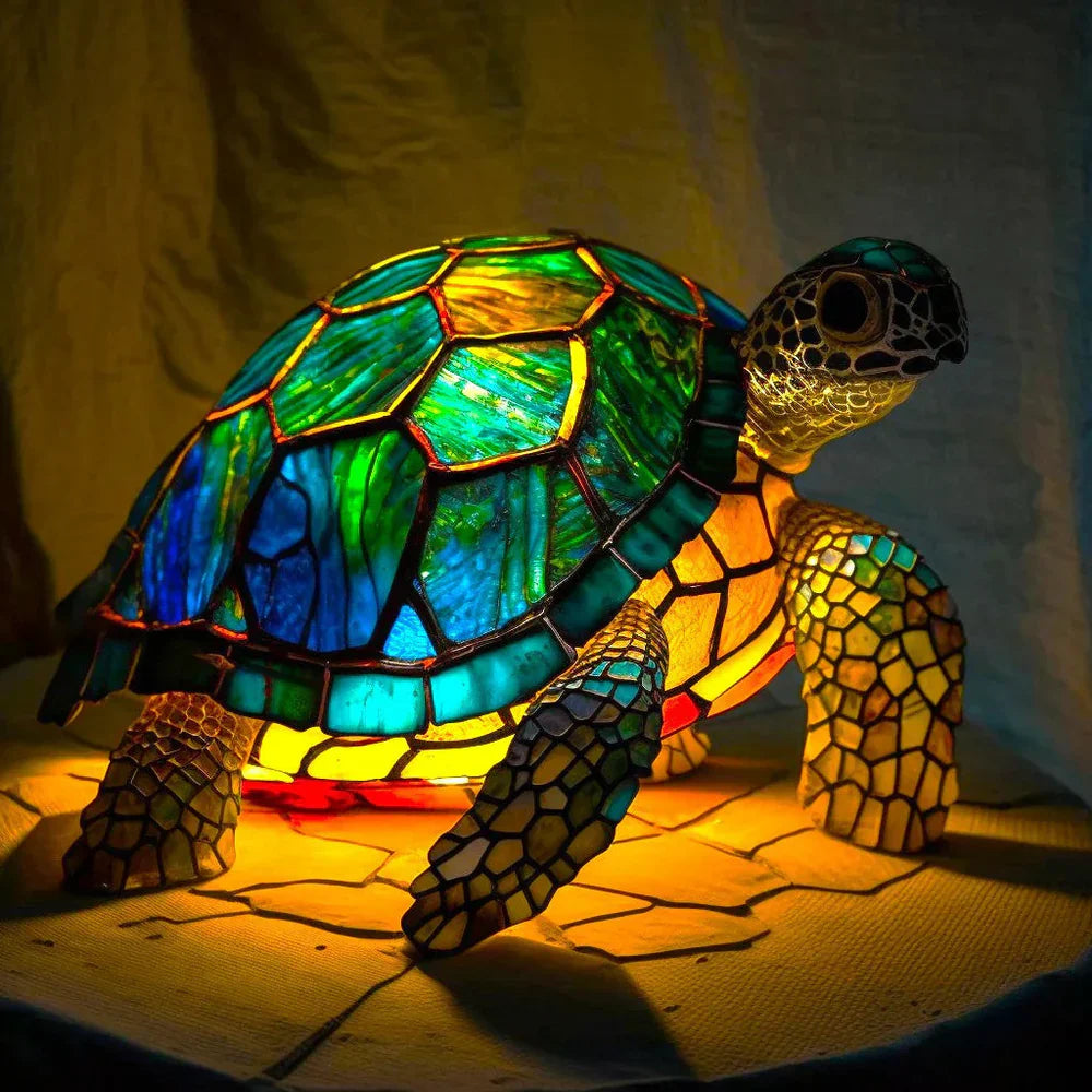 Artistic Glass Lamp with Unique Animal Designs for Stylish Decor Turtle 15CM NaLani