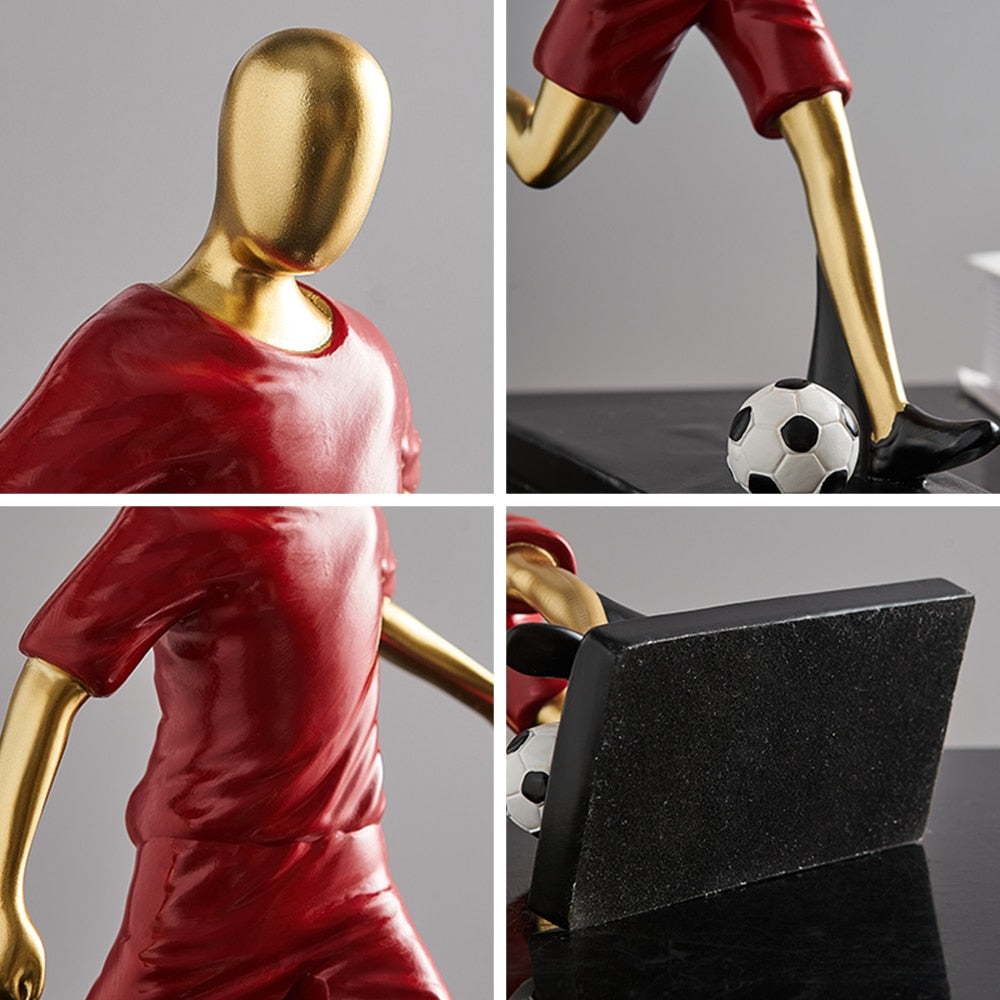 Abstract Football Player Figurine for Unique Home Decor and Artistry NALANI