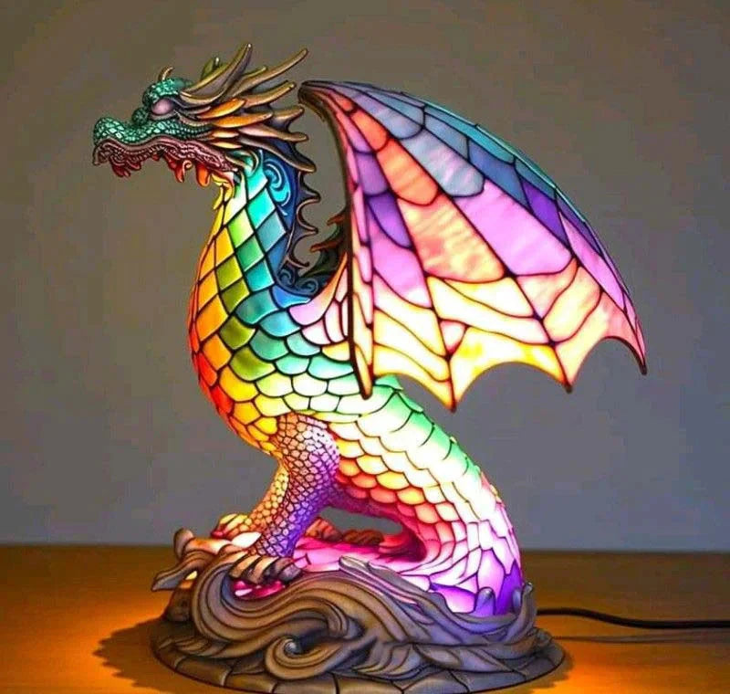 Artistic Glass Lamp with Unique Animal Designs for Stylish Decor Dragon 15CM NaLani