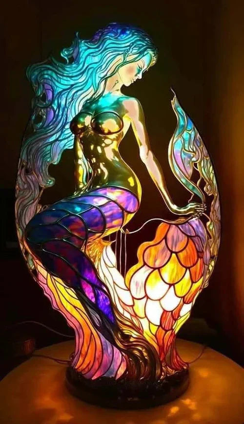 Artistic Glass Lamp with Unique Animal Designs for Stylish Decor Mermaid 15CM NaLani