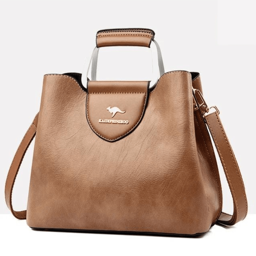Vegan Leather Bag Crossbody Purse For Everyday Use Khaki NALANI