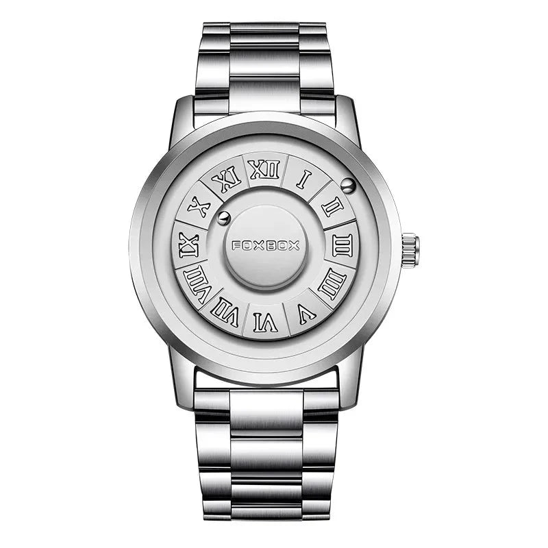 Men's Quartz Watch Classic Timepiece With Stainless Band Silver Steel Stap NALANI