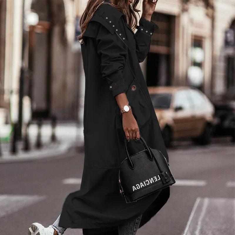 Avenari | Chic Long Waterproof Coat with Lightweight Design for Spring