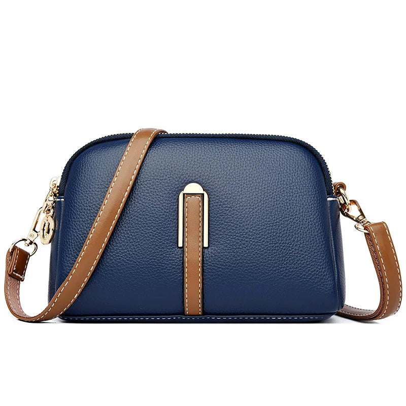 Mini Vegan Leather Bag For Women Elegant Compact Purse Blue NALANI