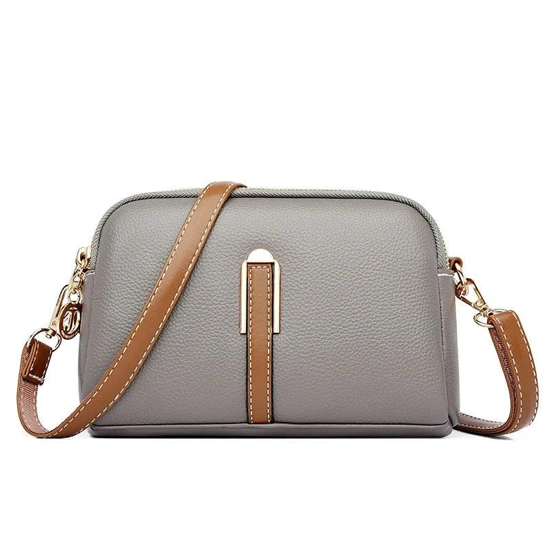 Mini Vegan Leather Bag For Women Elegant Compact Purse Grey NALANI