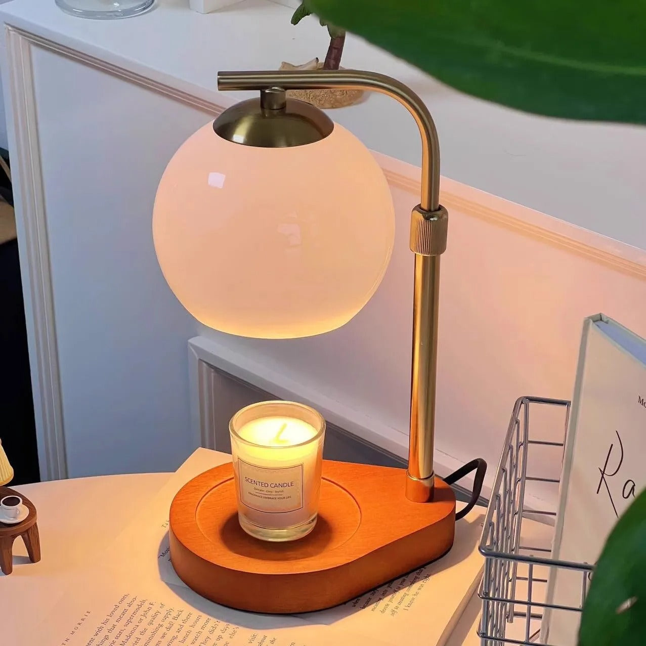 Candle Warmer Table Lamp For Cozy Ambient Glow And Mood NALANI