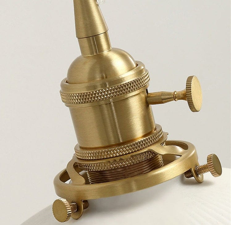 Fiorani Casa | Ceramic Wall Light in Pleated Cup Shape with Bulb Included Knob on Brass NaLani