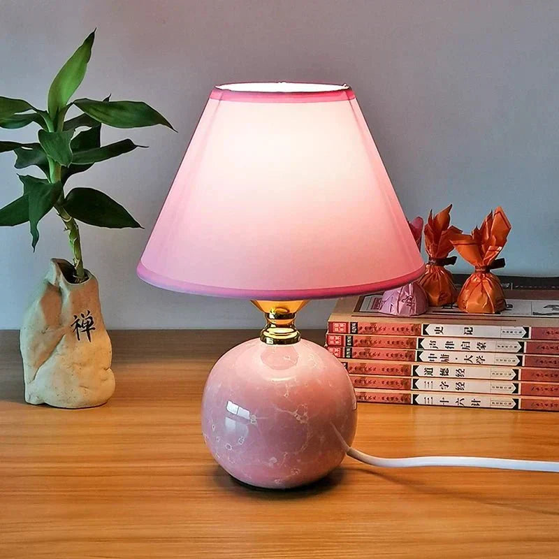Fiorani Casa | Elegant Ceramic Table Lamp for Cozy Home Atmosphere Pink NaLani