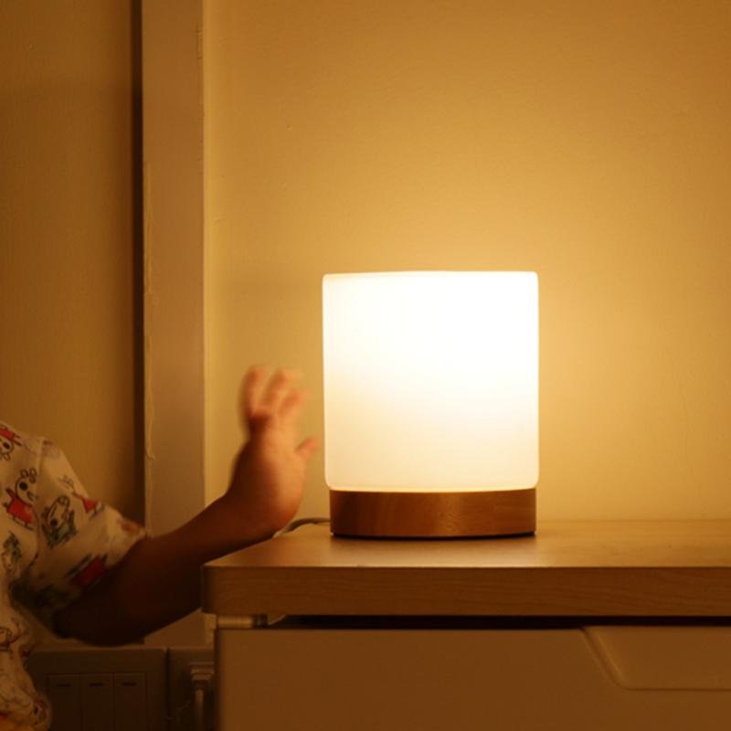 Fiorani Casa | Mini Glass Table Lamp with Touch-Open Function for 360° Lighting NaLani