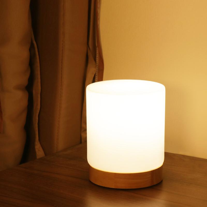 Fiorani Casa | Mini Glass Table Lamp with Touch-Open Function for 360° Lighting NaLani