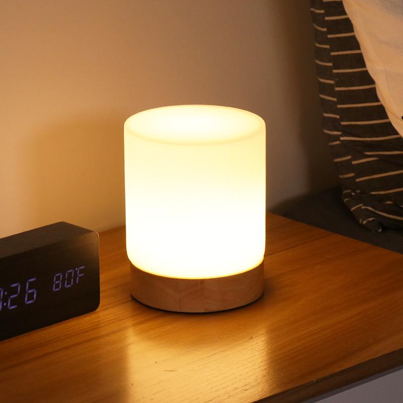 Fiorani Casa | Mini Glass Table Lamp with Touch-Open Function for 360° Lighting NaLani