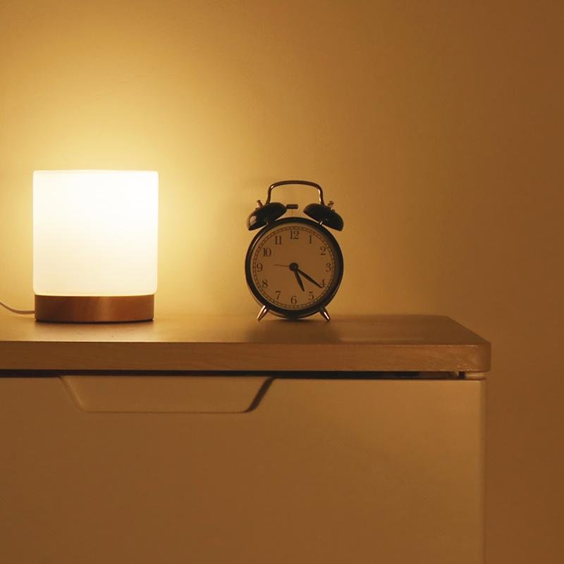 Fiorani Casa | Mini Glass Table Lamp with Touch-Open Function for 360° Lighting Rechargable NaLani