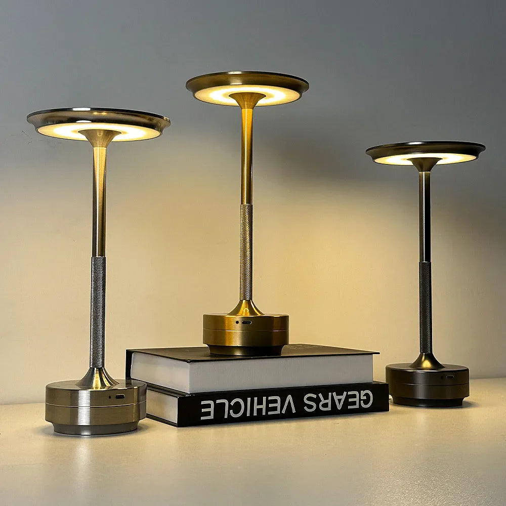 Fiorani Casa | Rechargeable Dimmable Aluminum Lamp Disc for Versatile Lighting NaLani